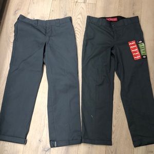 2 grey dickies pants. One new with tags! Size 33x30 and 32x32